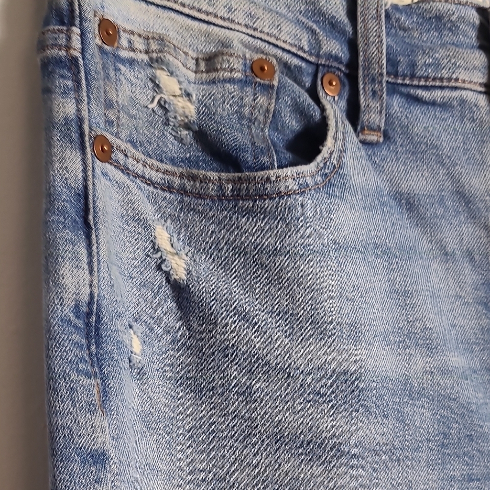 MADEWELL The perfect Vintage High Rise Straight Leg Distressed Size 26P - Picture 11 of 16